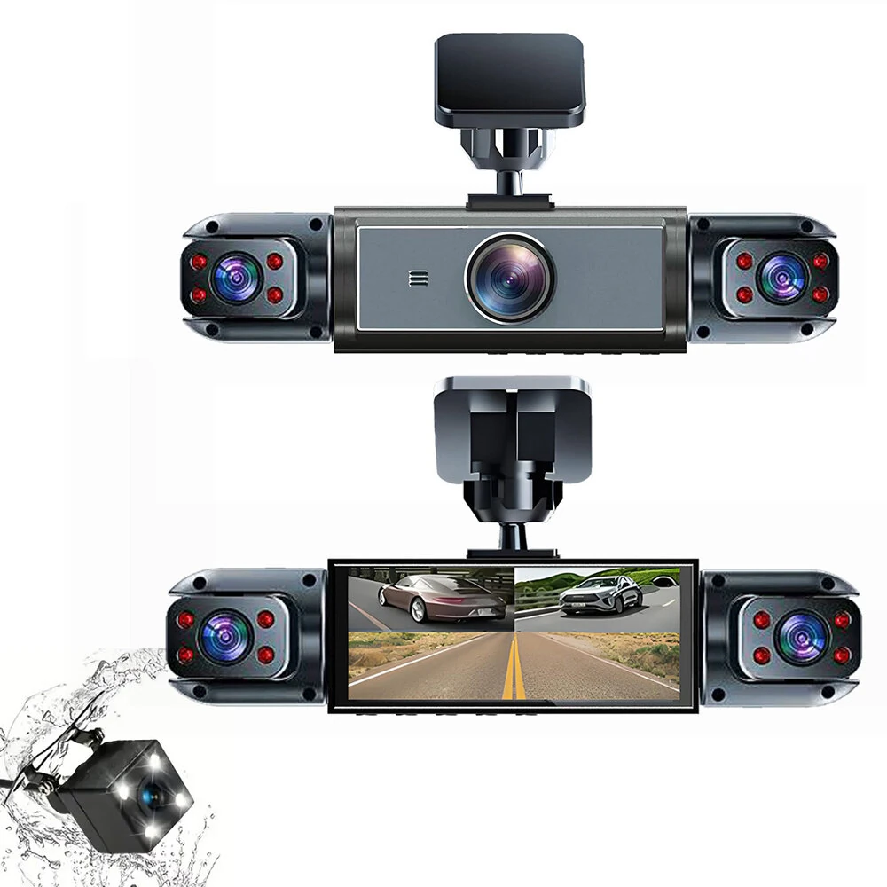 4-Linsen-Autokamera: Front-,Rück-,Links- und Rechtskamera,DVR mit Bewegungsmelder,Loop-Aufnahme,Nachtsicht,mobile App,We